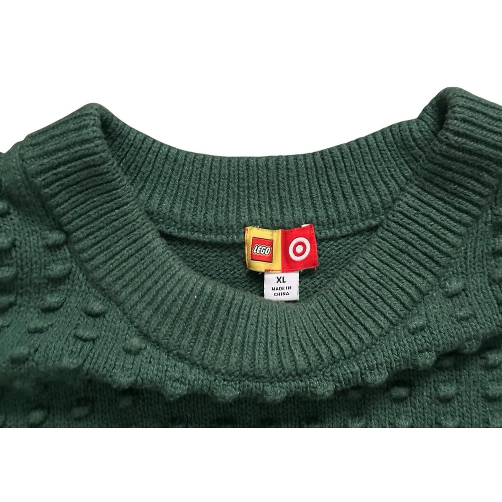 LEGO Collection x Target Sweater Textured‎ Green Pebbled Studs Womens XL - Picture 6 of 6